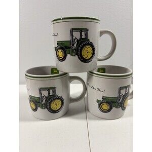 John Deere Coffee Mugs Nothing Runs Like A Deere Tractor Set Of 3 Cups Gibson